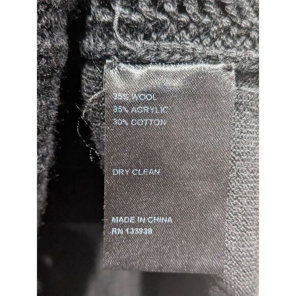 Tess Giberson Anthropologie Wool Blend Open Weave Crochet Cable Knit Sweater, M - Picture 5 of 6